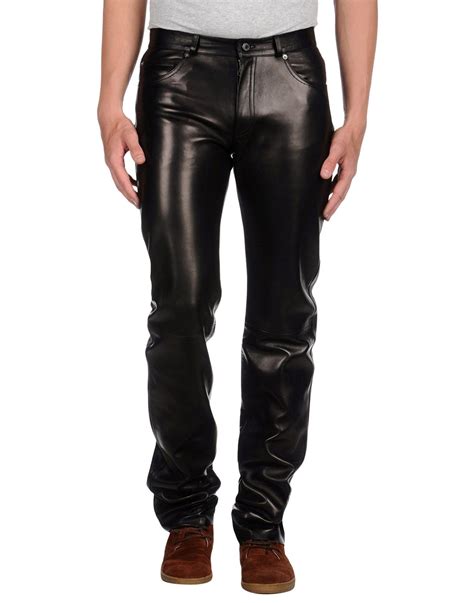 gucci mens leather pants|gucci formal trousers.